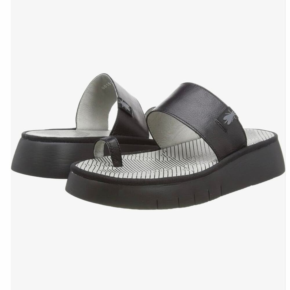 FLY London chev316fly womens SlideSandal leather size 39